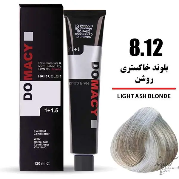 رنگ مو دوماسی 8.12 سری خاکستری رنگ بلوند خاکستری روشن - 5