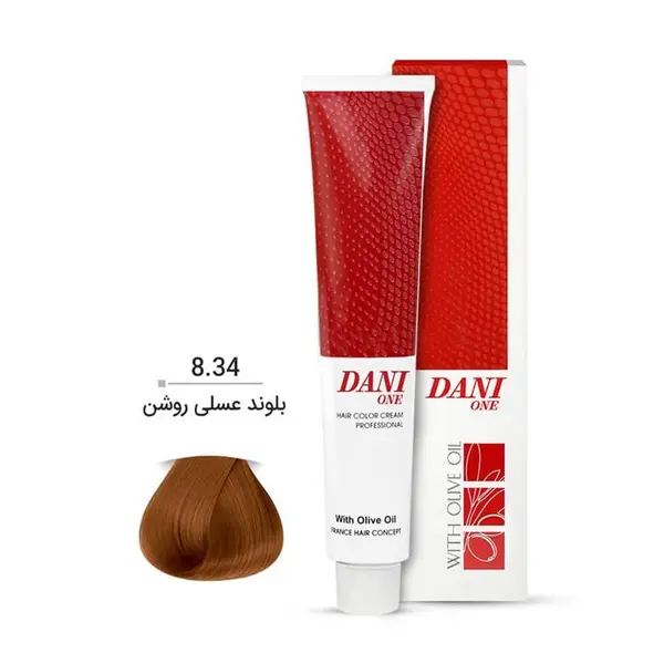 رنگ مو دنی وان شماره 8.34 حجم 100 میلی لیتر رنگ بلوند عسلی روشن - 5