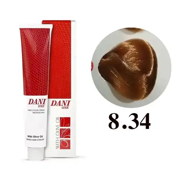 رنگ مو دنی وان شماره 8.34 حجم 100 میلی لیتر رنگ بلوند عسلی روشن - 6
