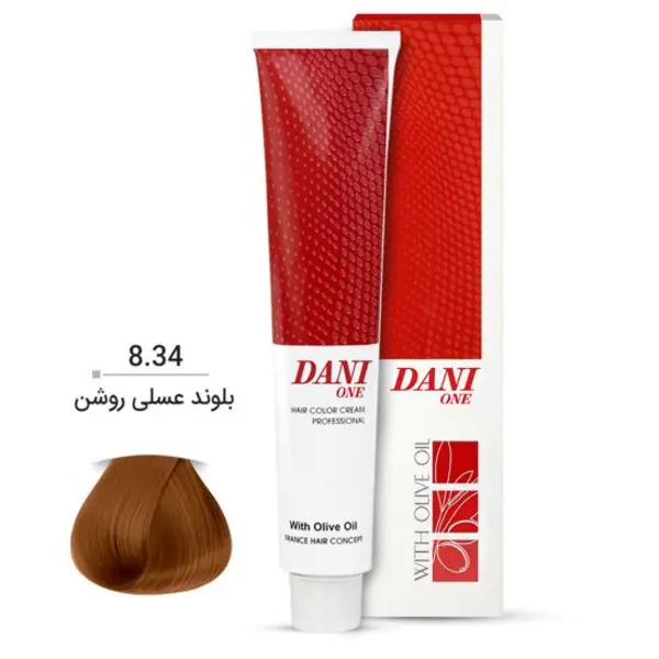 رنگ مو دنی وان شماره 8.34 حجم 100 میلی لیتر رنگ بلوند عسلی روشن - 3