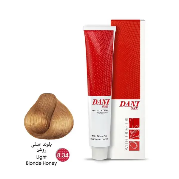 رنگ مو دنی وان شماره 8.34 حجم 100 میلی لیتر رنگ بلوند عسلی روشن - 4