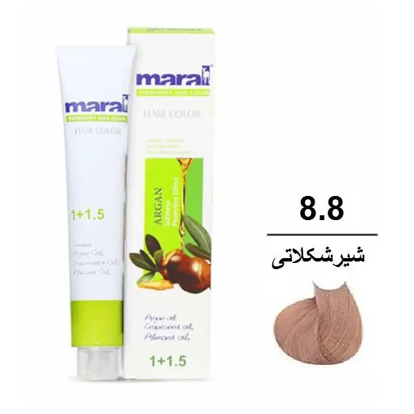 رنگ مو سری طبیعی مدل شیر شکلاتی شماره 8.8  حجم 100 میلی لیتر مارال