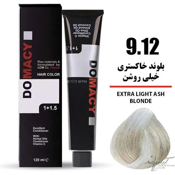 رنگ مو دوماسی شماره 9.12 حجم 120 میلی لیتر رنگ خاکستری - 3