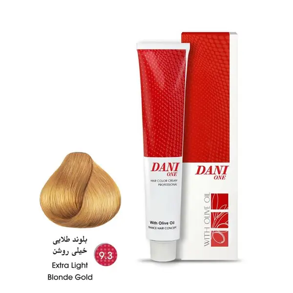 رنگ مو دنی وان شماره 9.3 حجم 100 میلی لیتر رنگ طلایی روشن - 5