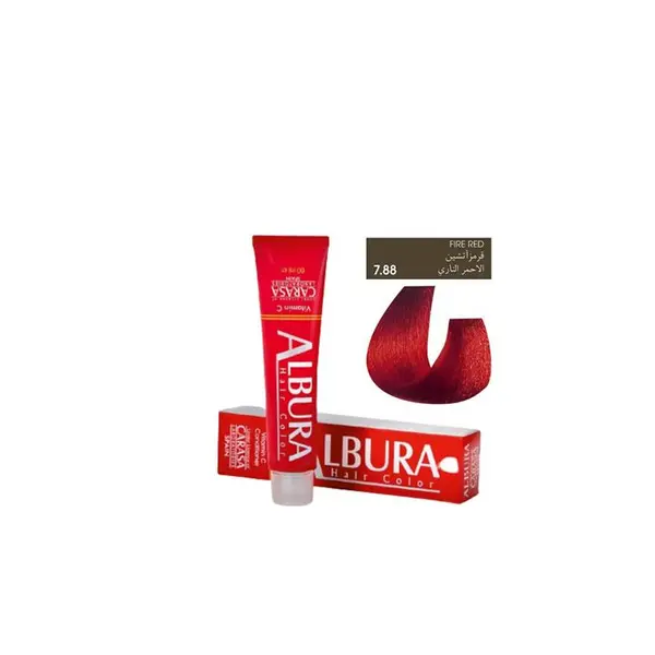 رنگ مو آلبورا مدل carasa شماره 7.88 حجم 100 میلی لیتر رنگ قرمز آتشین