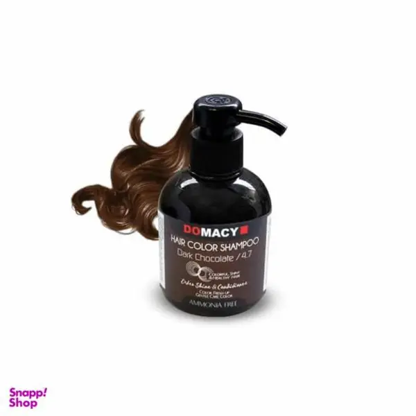 شامپو رنگساژ دوماسی شماره 4.7 حجم 300 میلی لیتر رنگ قهوه ای شکلاتی - 5