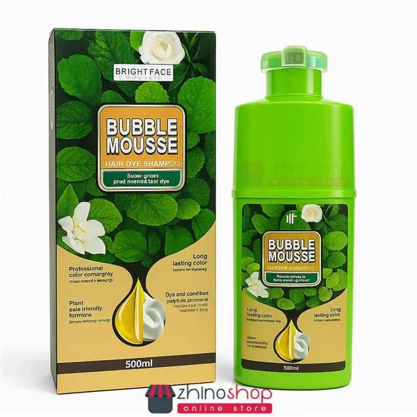 شامپو رنگ مو ژلاتین بابل موس مشکی 500ml - 2