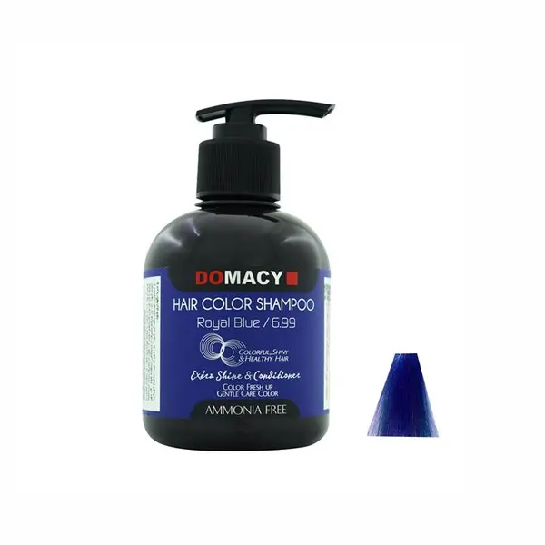 شامپو رنگساژ دوماسی مدل AMMONIA FREE شماره 6.99 حجم 300 میلی لیتر رنگ آبی درباری - 2