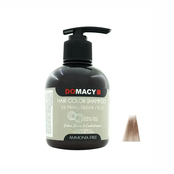 شامپو رنگساژ دوماسی مدل AMMONIA FREE شماره 9.12 حجم 300 میلی لیتر رنگ بلوند یخی مرواریدی - 3