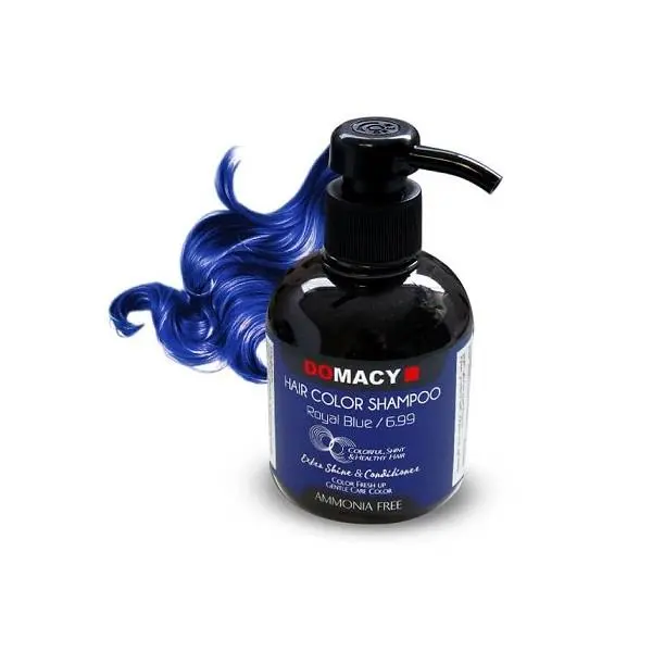 شامپو رنگساژ دوماسی مدل AMMONIA FREE شماره 6.99 حجم 300 میلی لیتر رنگ آبی درباری - 5