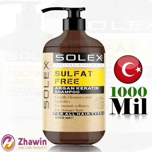 شامپو فری سولفات سولکس (بدون سولفات) حاوی آرگان و کراتین حجم 1000 میلی - 3