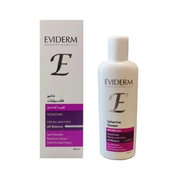 شامپو فاقد سولفات تقویت کننده مو اویدرم 200 میلEVIDERM Sulfate Free Anti Hair Loss Shampoo