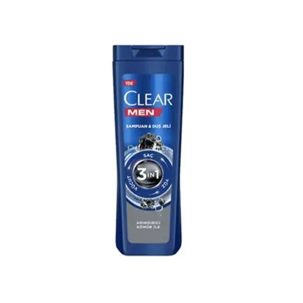 شامپو سر و بدن حاوی زغال کلیر 350 میل Clear - 2