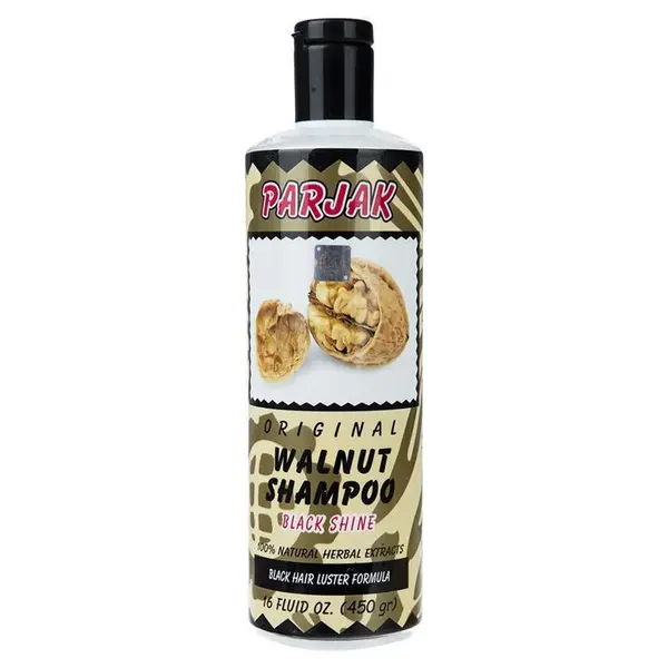 شامپو پرژک حاوی عصاره طبیعی گردو مناسب موهای مشکی و تیره 450 گرم - 3