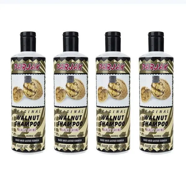 شامپو پرژک حاوی عصاره طبیعی گردو مناسب موهای مشکی و تیره 450 گرم - 2