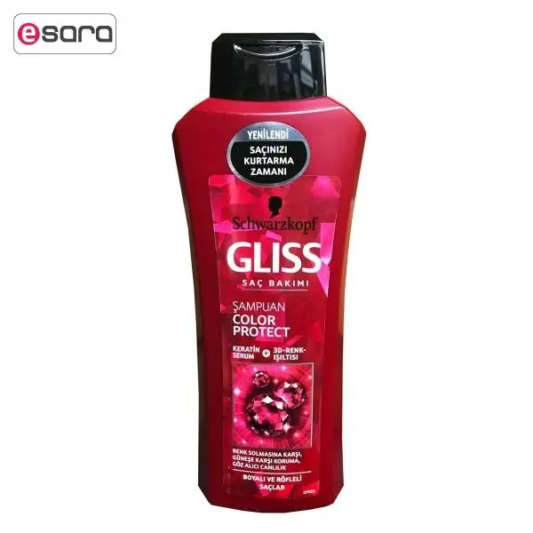 شامپو 500 میل گلیس قرمز برای موهای رنگ شده مدل COLOR PROTECT - 3