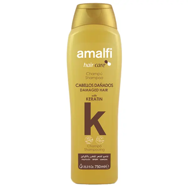 شامپو کراتینه مو های آسیب دیده طلایی 750 میل آمالفی ا Amalfi Keratin Damaged Hair Shampoo 750 ml - 6