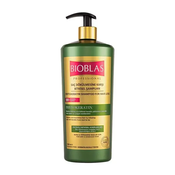 شامپو ضد ریزش مو بیوبلاس سبز مدل Bioblas Phytokeratin حجم 1000 میل - 4