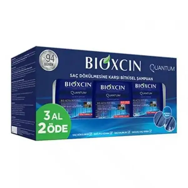 پک سه عددی شامپو بیوکسین bioxcin ضد ریزش مو کوانتوم (ترکیه) 300 میل-موهای چرب و معمولی - 6
