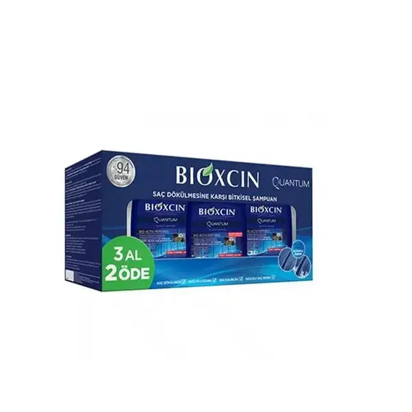 پک سه عددی شامپو بیوکسین bioxcin ضد ریزش مو کوانتوم (ترکیه) 300 میل-موهای چرب و معمولی - 5