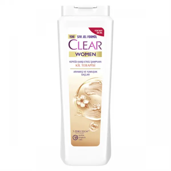 شامپو ضد شوره و نرم کننده زنانه کلیر CLEAR مدل Kil Terapisi 485 ml - 4
