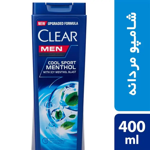 شامپو ضد شوره مردانه کلیر مدل Cool Sport Menthol حجم 400 میلی لیتر - 3