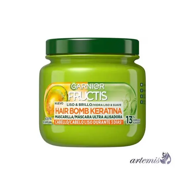 ماسک مو کراتین و  آبرسان گارنیر Garnier Fructis Hair Bomb Keratina حجم 320 میلی‌لیتر - 2