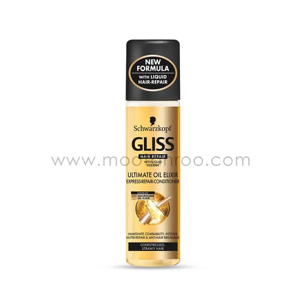 سرم دو فاز موی مغذی و ضد موخوره Gliss Ultimate Oil Elixir شوارتزکف 200 میل - 6