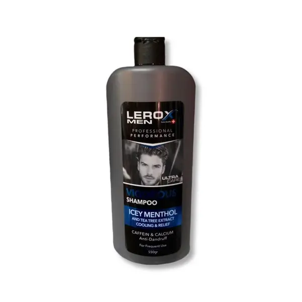 شامپو ضد شوره مو لروکس LEROX مدل Vigorous وزن 550 گرم - 4