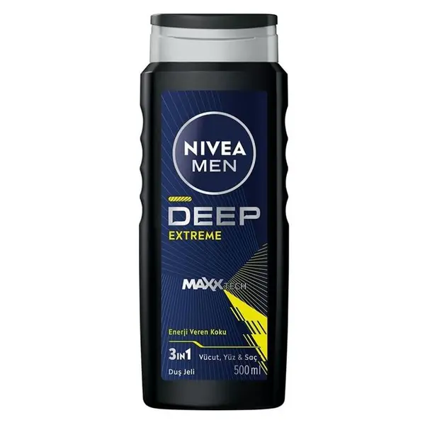 شامپو سر و بدن و صورت مردانه نیوا Nivea مدل Deep Extreme حجم 500 میل - 2