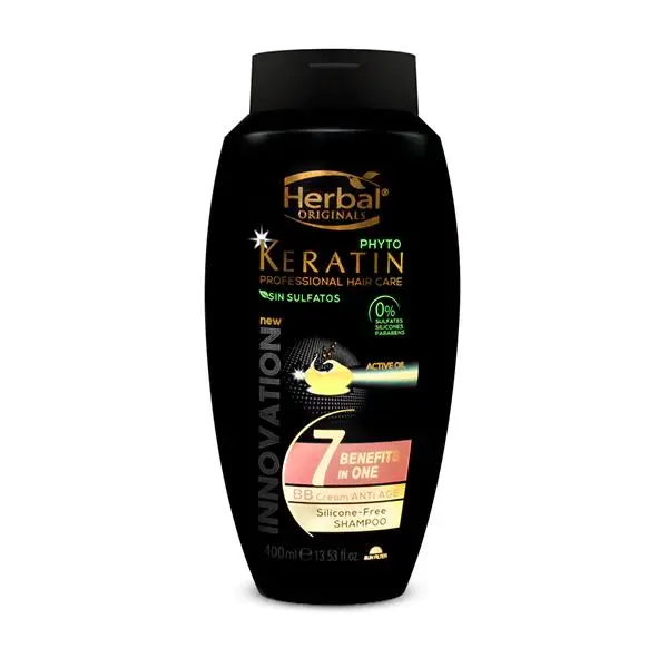 شامپو بدون سولفات هربال سری Phyto Keratin مدل 7 Benefits حجم 400 میل - 6