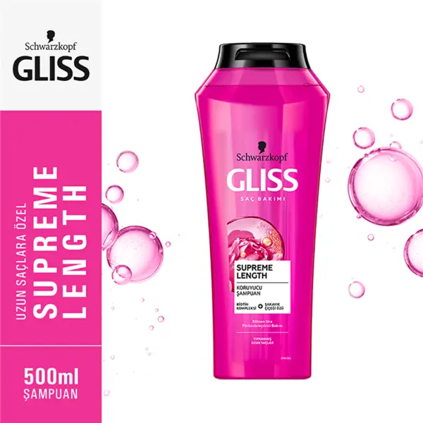 شامپو مو گلیس مدل SUPREME LENGTH حجم 500 میلی‌گرم - 6