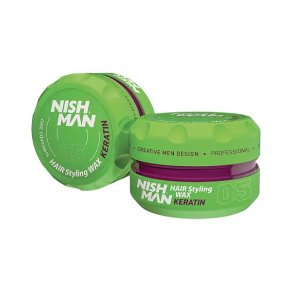 واکس مو نیشمن سبز 05 مدل Nishman Hair Styling Wax KERATIN حجم 150 میل - 3