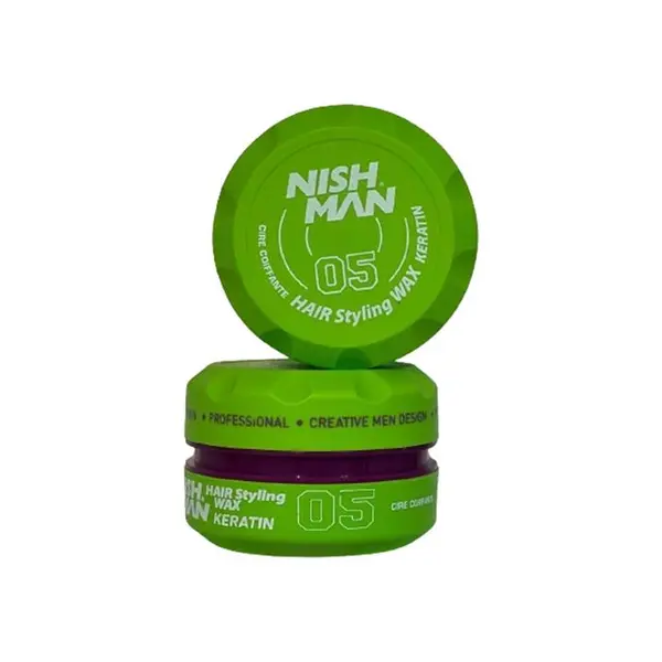 واکس مو نیشمن سبز 05 مدل Nishman Hair Styling Wax KERATIN حجم 150 میل - 5