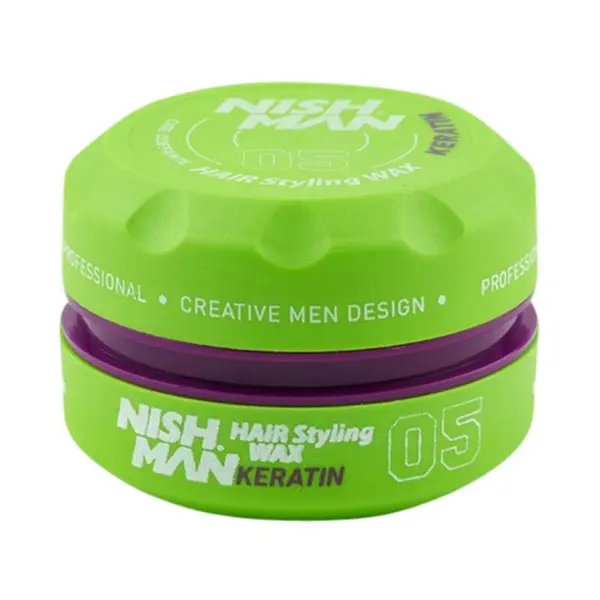 واکس مو نیشمن سبز 05 مدل Nishman Hair Styling Wax KERATIN حجم 150 میل - 2