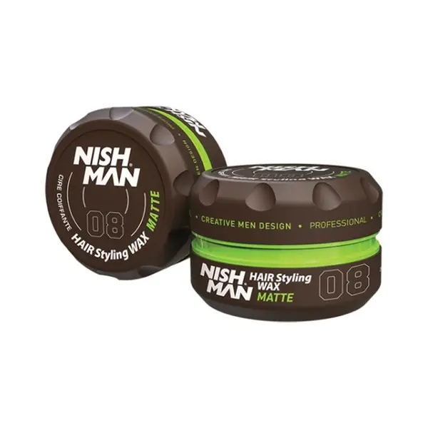 واکس مو نیشمن قهوه ای 08 مدل Nishman Hair Styling Wax MATTE حجم 150 میل - 5