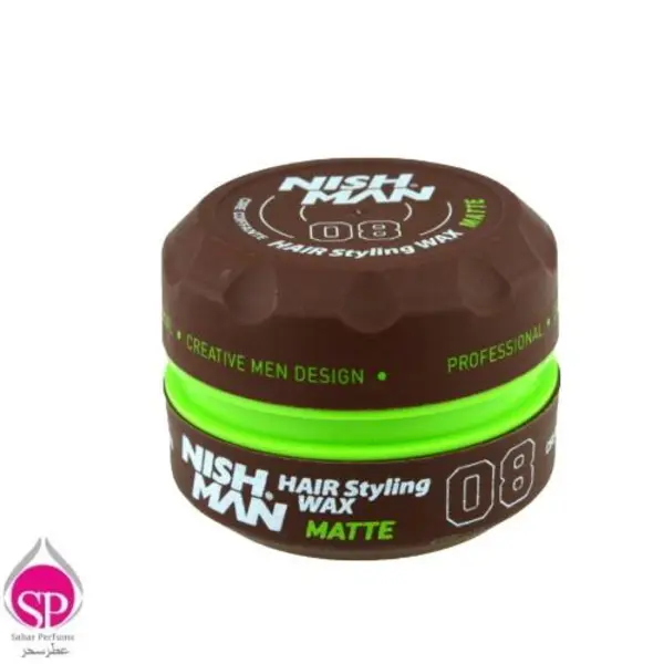 واکس مو نیشمن قهوه ای 08 مدل Nishman Hair Styling Wax MATTE حجم 150 میل - 3