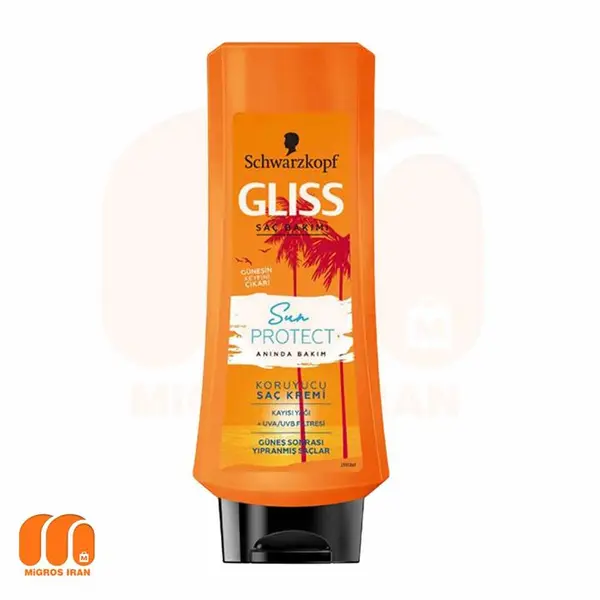 نرم کننده مو گلیس Gliss محافظ نور خورشید مدل Sun Protect حجم 360 میل - 2
