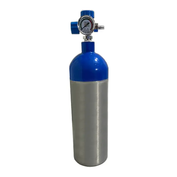 کپسول اکسیژن 2 لیتری آلومینیومی همراه کولی - 4