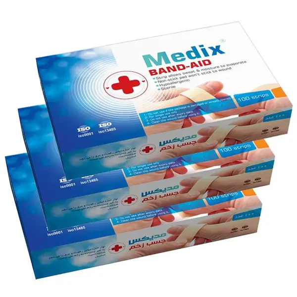 چسب زخم مدیکس مدل Hypoallergic مجموعه 3 عددی - 2