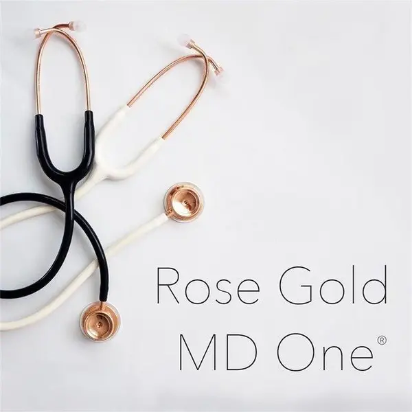 گوشی پزشکی دو طرفه دولوکس Rose Gold مدل MDF 777 RG - 6