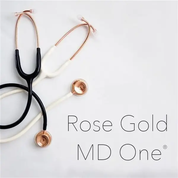 گوشی پزشکی دو طرفه دولوکس Rose Gold مدل MDF 777 RG - 2