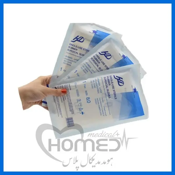دستکش جراحی لاتکس اچ دی مدل 01 سایز 7 - 4