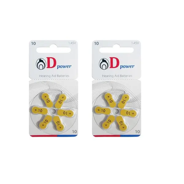 باتری سمعک Dpower شماره 10 بسته 6 عددی - 5