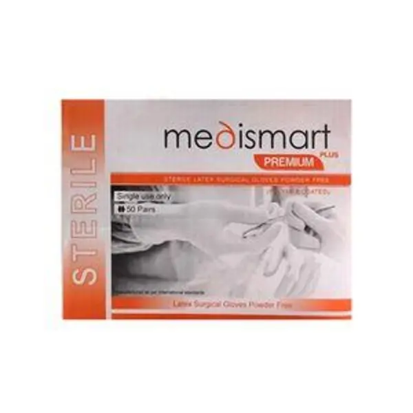 دستکش لاتکس جراحی مدی اسمارت مدل MEDISG سایز مدیوم بسته 50 عددی - 5