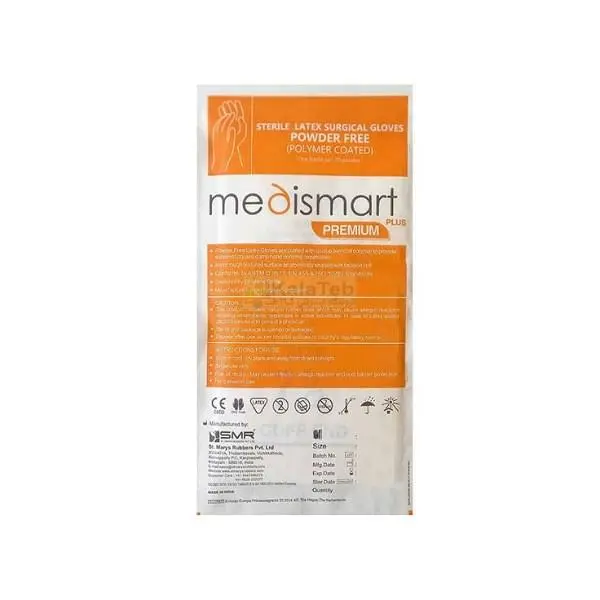 دستکش لاتکس جراحی مدی اسمارت مدل MEDISG سایز مدیوم بسته 50 عددی - 3