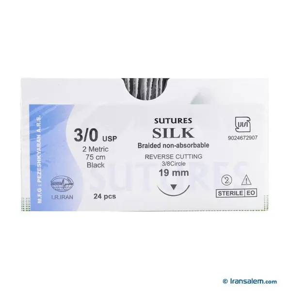 نخ بخیه سیلک 3/0 ریورس کات سوچرز (24 عددی) - 3