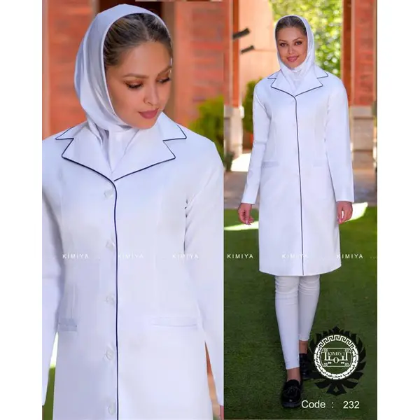 روپوش پزشکی زنانه خضرا مدل افسون کد 32700 - 4