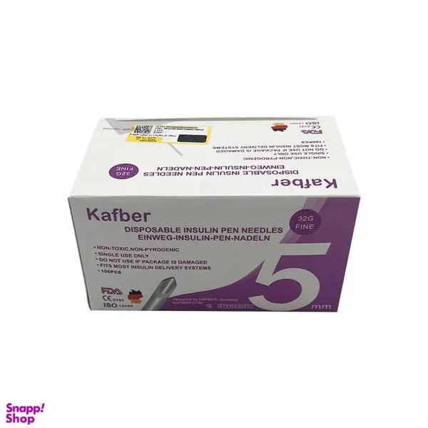 سوزن قلم انسولین کافبر مدل 32G سایز 5 بسته 100 عددی - 3