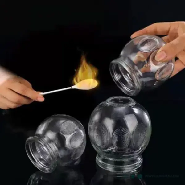 لیوان بادکش گرم شیشه ای سایز 5 - 2